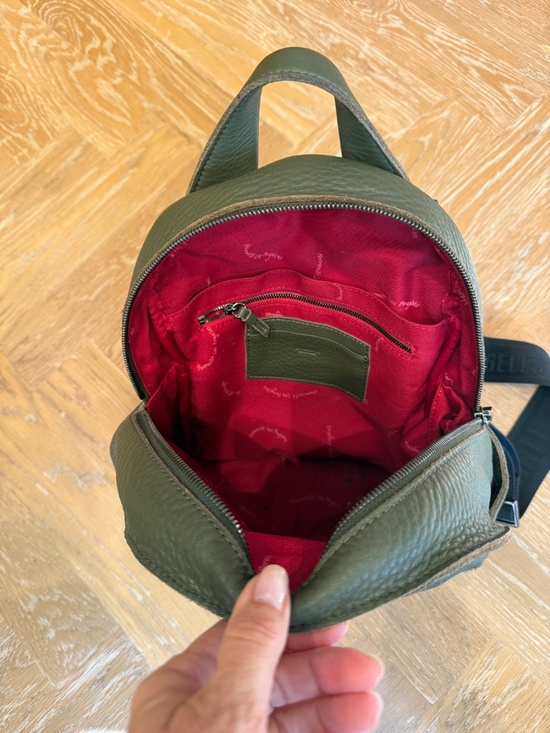 Hammitt Shane Leather Backpack, Olive/Gold Studs